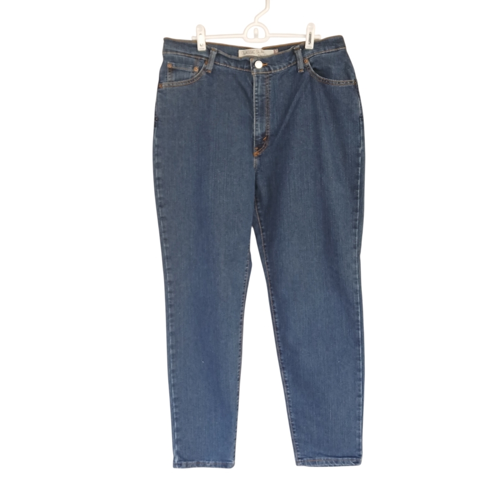 Levi's 512 Dark Wash Classic Slim Tapered Jeans Size 16